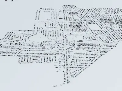 Quebec City Streets and Buildings 3D model