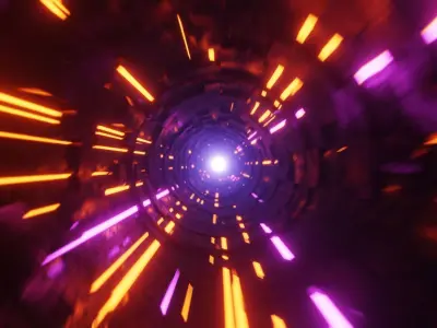 SciFi Tunnel TimeWarp Portal Package 3D model