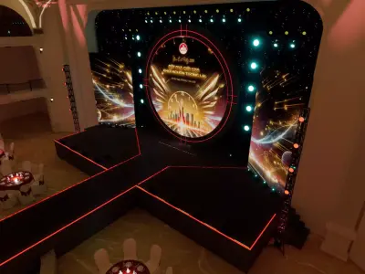 Conference stage layout demo 3D model 3D model
