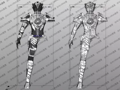 NANOCORE Balder Armor - DIY Cosplay Pepakura Foam Template Low-poly 3D model