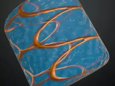 Fish Scale Glass Pattern Transparent PBR Seamless Texture