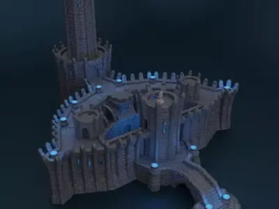 Wizard Academy Tabletop Terrain 28 MM 3D print model