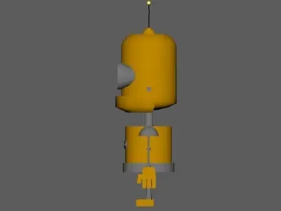 Droid Robot Low-poly 3D model