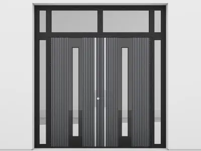 Aluminium door 125 3D model