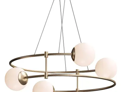  Maytoni Balance hanging light 4-bulb  gold 3D model
