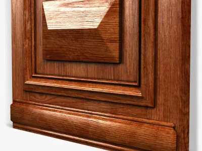 Door0050 wooden door with ornate carvings 3D model