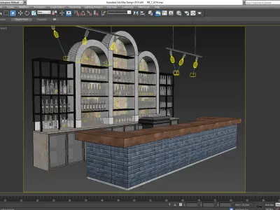 Restaurant bar 7 3D model