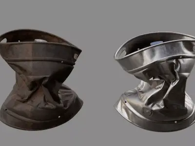 Crushed Keg 04 3D model