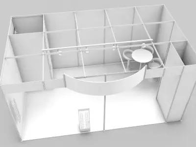 exhibition stand design 3D model