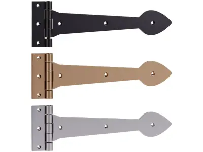 Black Wrought Iron Door Strap 3D model