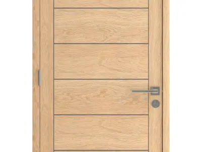 Door-029 door with wooden frame 3D model