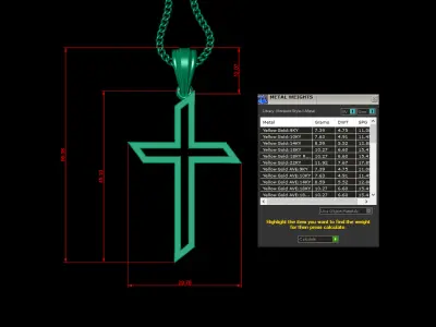 Cross Light Gold 4CP042 3DM STL 3D print model