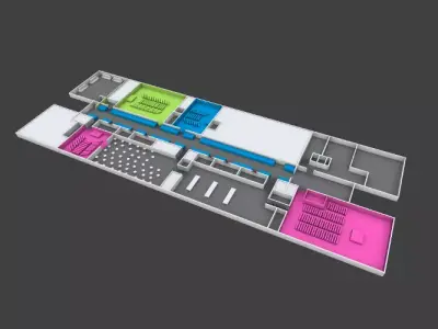 Floorplan school building floor plan 3D model
