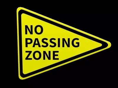 Street Sign Triangle Elongated Low-poly 3D model