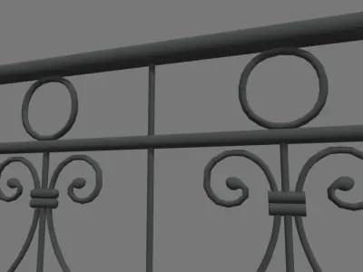 Fence 01 Low-poly 3D model purchase