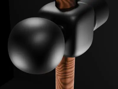 Low poly hammer Free low-poly 3D model