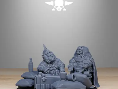 GrimGuard Skulldart Trappers 3D print model