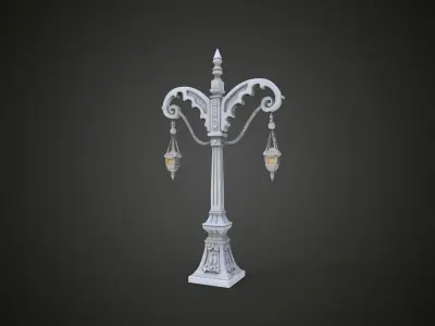medieval street lamp 3D print model purchase