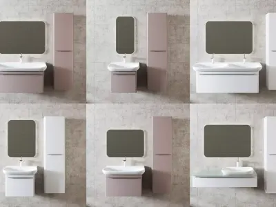 Keramag my day bathroom furniture collectio 3D Model Pack