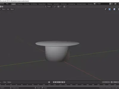 Modern Marble coffee table PBR Low-poly 3D model