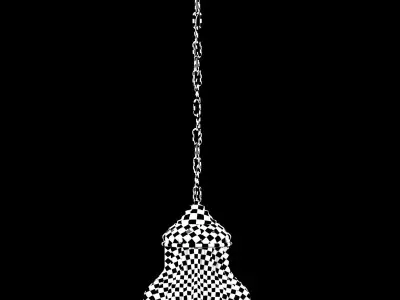 Pendant lighting copper and glass 3D model