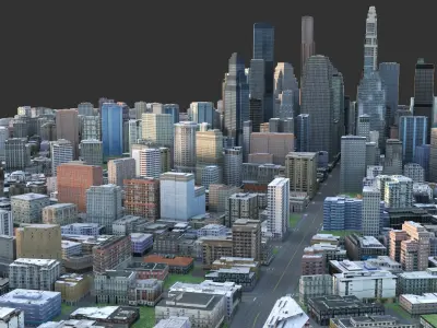 City 75 Low-poly 3D model