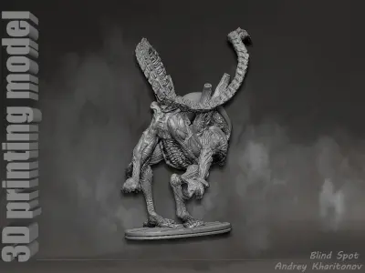 Alien dog 3D print model