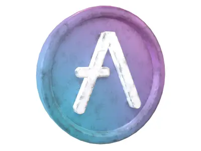 Cartoon Aave Coin v1 002 Low-poly 3D model