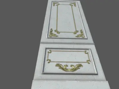 Old Victorian Wall Low-poly 3D model purchase