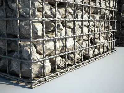 Gabion 3d metal boxes 3D model