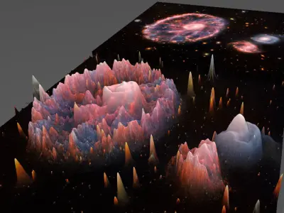 Low Res Chartwheel Nebula deep sky object 3d software analysis Free 3D print model