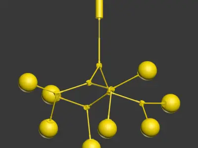 Drop Chandelier Bulb 3D model
