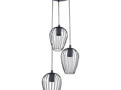Erwon Light Black Cluster Pendant 3D model