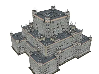Office Buildings city Pack 9 Low-poly 3D model