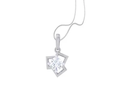 Light Solitaire Pendant Earrings Set 3dm stl obj mtl gltf glb 3D print model