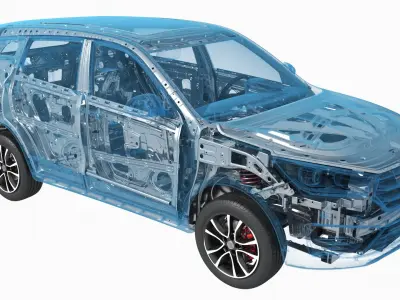  Hybrid Electric SUV frame Chassis X-Ray 
