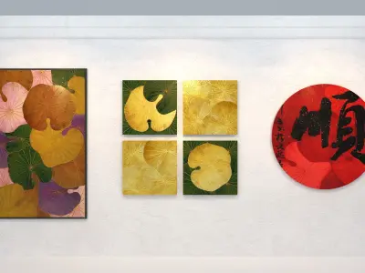 FRAME LOTUS LEAF Low-poly 3D model