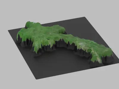 Laos Map Country Low-poly 3D model