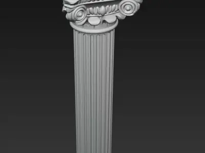 Corinthian Column - Ancient Architectural Pillar Sculpture 3D print model