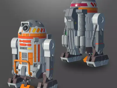 R9-TR2 Visions Astromech Droid One 12 Scale STL 3D print model