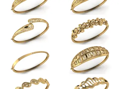 57 Models Women Bracelets Womens Bracelet Plain Models  3DM STL 3D Model Pack