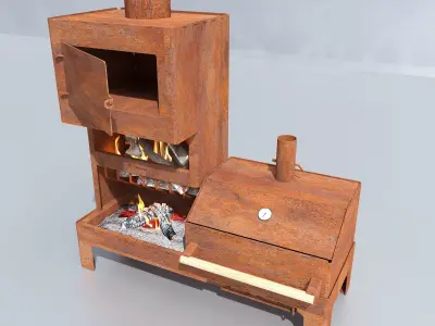 Old Outdoor Oven Free 3D model