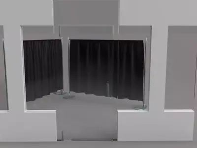 glass door Free low-poly 3D model