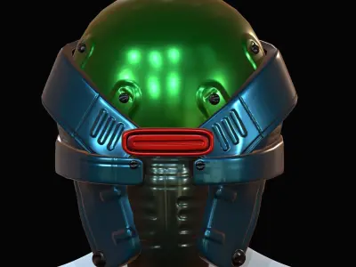 Helmet plastic mask protection Low-poly 3D model Low-poly 3D model