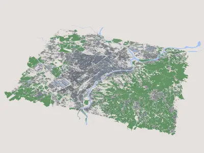 Turin City Italy 3D model