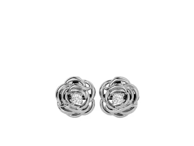 Light Minimalist Diamond Earrings 3D print model buy