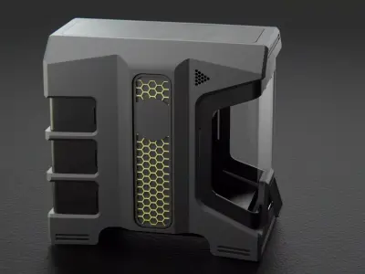 3D Printer SciFi  Low-poly 3D model