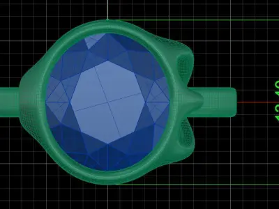 Jewelry ring 383 3D print model