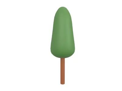 Cartoon Tree v4 002 Low-poly 3D model