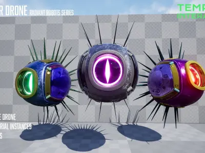 Thrasher - Radiant Robots Series Low-poly 3D model